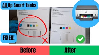 Hp Smart Tank - All Models 500 - 7600 How To Clean Printheads, Not Printing Color Or Black - Fixed!