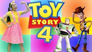 Ellie Plays Toy Story 4 Giant Smash Game with Woody and Buzz | Toy Game Show