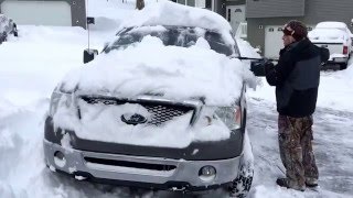 Frost Guard windshield ice and snow protector (Winter storm Jonas)