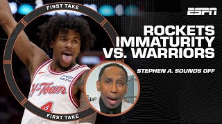 'The Rockets showed IMMATURITY in loss to Warriors' - Stephen A. SOUNDS OFF 😳 |