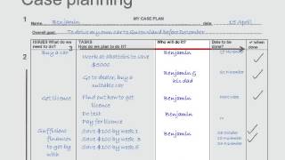 Using the case planning tool