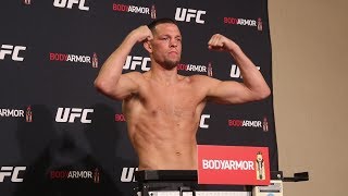Nate Diaz returns on weight and ready | UFC 241 Official Weigh-Ins