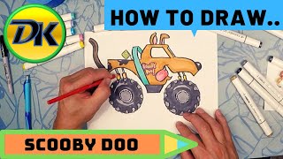 How to Draw Scooby Doo Monster Truck