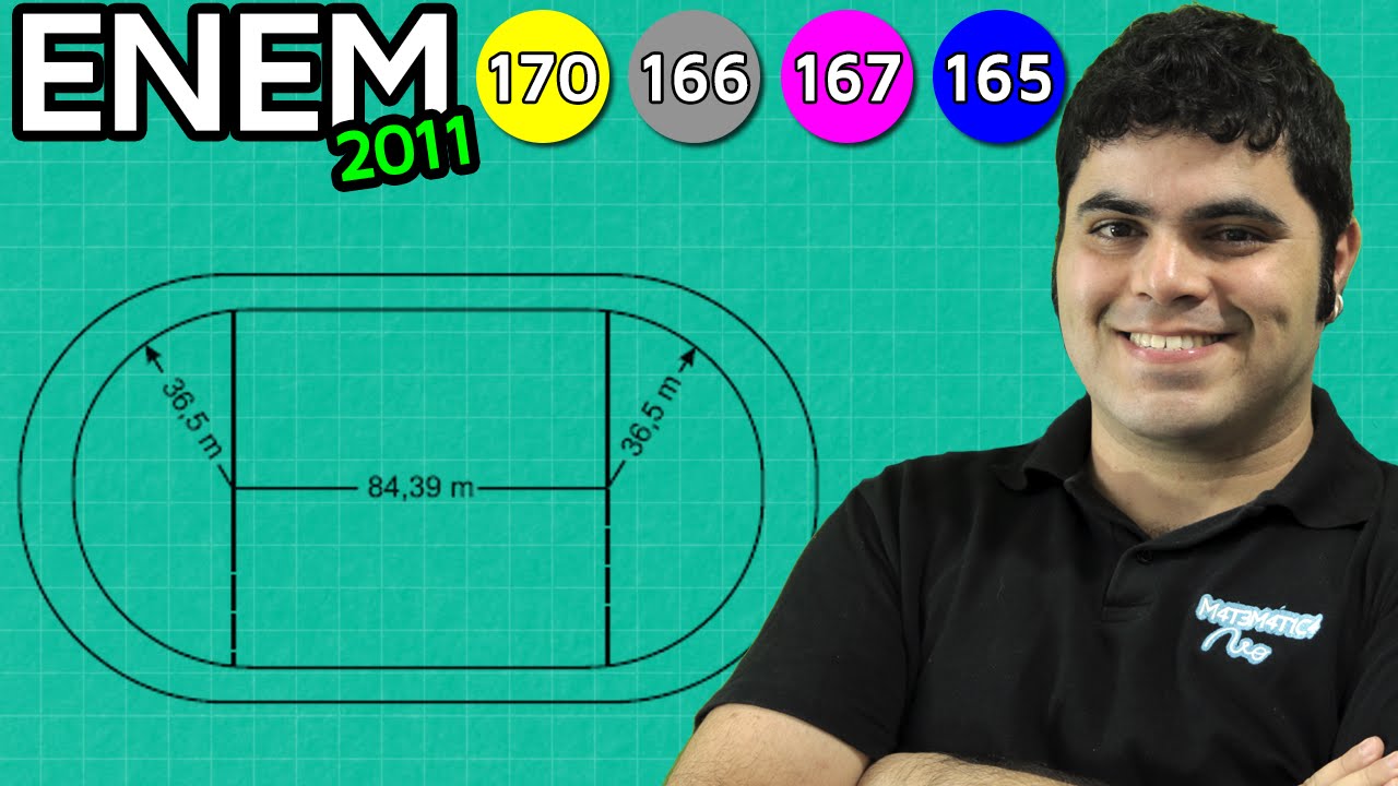 ENEM 2011 Matemática #30 - Perímetro Da Pista De Atletismo - YouTube