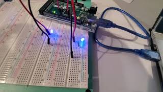 Fast PWM basic in phase control for 2 stepper motors demonstrated with LEDs.