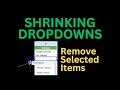 Shrinking Dropdowns: Automatically Remove Selected Items (Google Sheets)