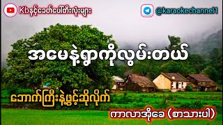 အမေနဲ့ရွာကိုလွမ်းတယ် Karaoke ဟင်္သတထွန်းရင် ✔