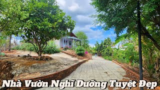 Bán Nhà Vườn Wiêw Nghĩ Dưỡng Tuyệt Đẹp .Ao cá. Cây Kiểng. NLMT tặng nhà luôn(4120.5m2 giá 1ti BS