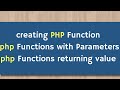 php functions | PHP Functions With Arguments |  PHP Tutorial For Beginners