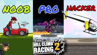 NOOB vs PRO vs HACKER - Hill Climb Racing 2