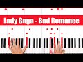 Bad Romance Lady Gaga Piano Tutorial - CHORDS