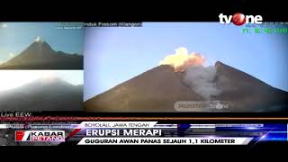 Semburkan Awan Panas Sejauh 1Km, Merapi Waspada