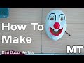 Cara Membuat Topeng Badut Comic 8|How to make a mask Clown(Bubur kertas)