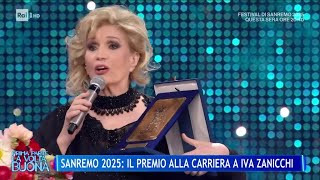 Sanremo 2025: Il premio alla carriera a Iva Zanicchi - La Volta Buona 14/02/2025