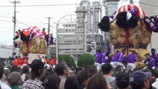 2011年 新居浜太鼓祭り 川西地区　工場前西原VS新須賀