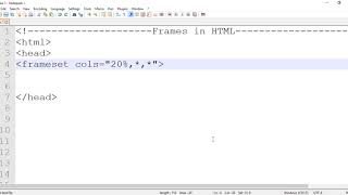 How to create a simple frames in HTML