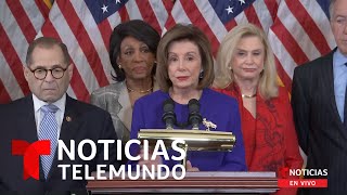 EN VIVO: Los demócratas presentan los artículos de los que acusan al presidente | Noticias Telemundo