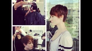 check out this drastic makeover from long to pixie
