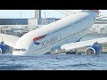 X Plane Runway Overrun Emergency Landing    11 A380