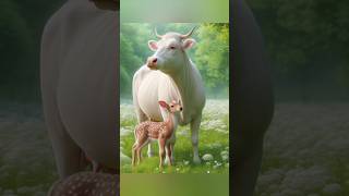 হরিণ এবং গরু এক বাড়ির মধ্যে থাকতো 😨 mind blowing creatures #shorts #cow #cows #chicken #chill #cute