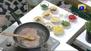 Geo Ramzan Sehri Transmission - Koyla Chicken Rice Platter Recipe by Chef Sumaira - Ehsaas Ramzan
