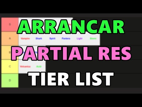 UPDATED Arrancar Partial Res Tier List Type Soul