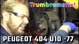 Bromsfix på 404an, packar om hjulcylindrar.