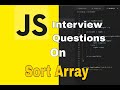 Sort Array | #javascript  Most asked Tricky Interview Question