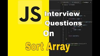 Sort Array | #javascript Most asked Tricky Interview Question