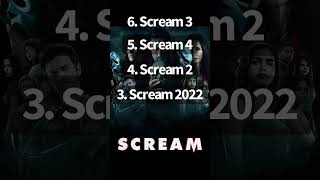 Scream Movies Ranked (with Scream 6) #films #film #moviereview #movie #movies
