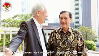 Pertemuan Ketua DEN RI Luhut Binsar Pandjaitan dengan Senior Minister Teo Chee Hean