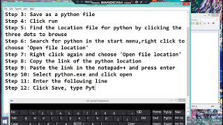 5. Configuring Notepad++ for Python debugging and running part 3