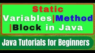 19. Static Variables, Methods & Blocks in java | Urdu [06-01-2021]