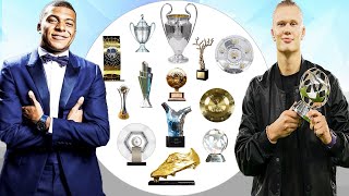 Kylian Mbappé Vs Erling Haaland All Awards & Trophies Comparison - Filmy2oons