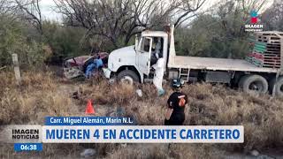 4 personas sin vida tras accidente en Marín | Noticias MTY primera emisión