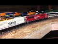 ho scale cp 6240 leads empty autorack train