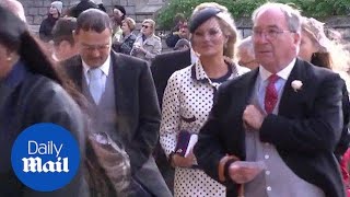Kate Moss and Liv Tyler arrive for Eugenie's royal wedding