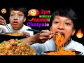 SPICY 2PM KOREAN RAMEN NOODLES X CHATPATE MUKBANG 🍜🥵😱😂😂