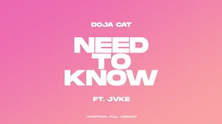 Doja Cat - Need To Know ft. JVKE [Lyrics Video]