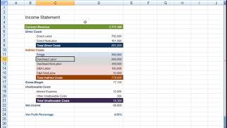 DCAA GovCon Income Statement Example