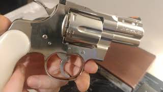 Tanaka Colt Python "Snake Eyes" 2.5inch R Model Nickel Finish (Airsoft) unboxing #AirsoftBling
