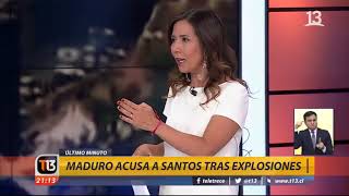 Maduro acusa a Santos tras explosiones