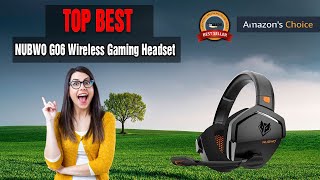 NUBWO G06 Wireless Gaming Headset for PS5, PS4, PC, Noise Cancelling Over Ear Gaming Headphones