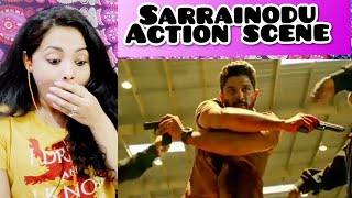 Sarrainodu Action Fight  Scene | Allu Arjun Fight Scene | Reaction | Nakhrewali Mona