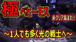 【MHW】極ベヒーモス：未クリアのハンターを光の戦士へ！【モンハンワールド】