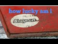 You wont believe what I found at the dump, snap on tool box full of tools