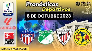 PRONOSTICOS DEPORTIVOS HOY VIERNES 6 DE OCTUBRE 2023 | PREDICCIONES LIGA COLOMBIANA