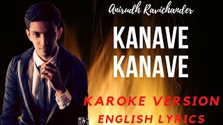 Kanave Kanave Song Karoke Version with English Lyrics | David | Anirudh Ravichander | Chiyaan Vikram