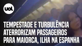 Forte turbulência em voo para ilha espanhola deixa passageiros em pânico durante tempestade; vídeo