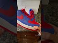 custom red and blue nike air force 1